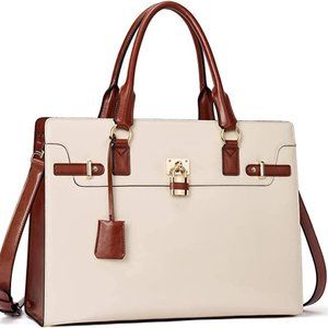 Pre-owned BOSTANTEN Briefcase for Women 15.6 inch Leather Laptop Bag